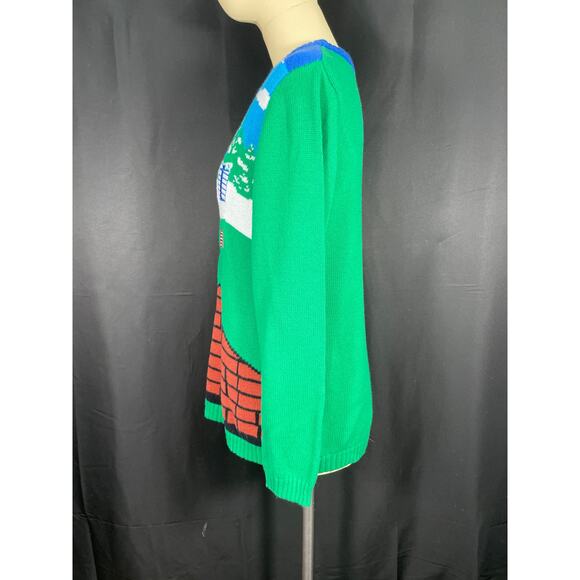 Blizzard Bay Ugly Christmas Sweater, Santa on a Chimney with Gifts, Jrs. - Picture 5 of 6